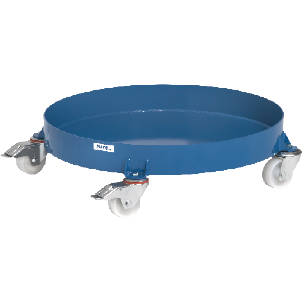 fetra Fassroller f. 200l Fässer Innen Ø630mm mit 4-Lenk/2-Bockrollen
