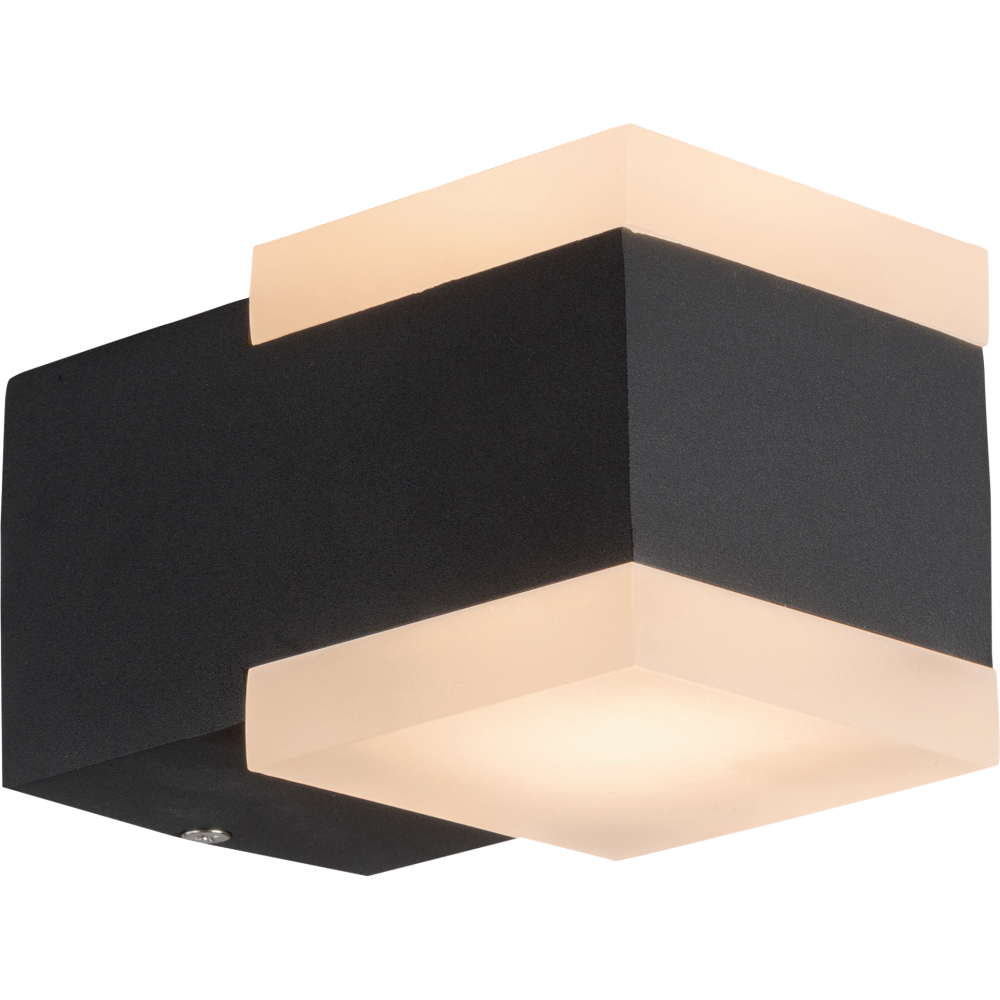 LED-Außenwandleuchte ENRICO IV IP54 square up and down 8W 3000K 230V 480lm