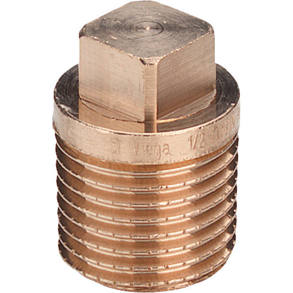 Viega Stopfen 3291 mit Vierkant ohne Rand R1 1/2 Rotguss