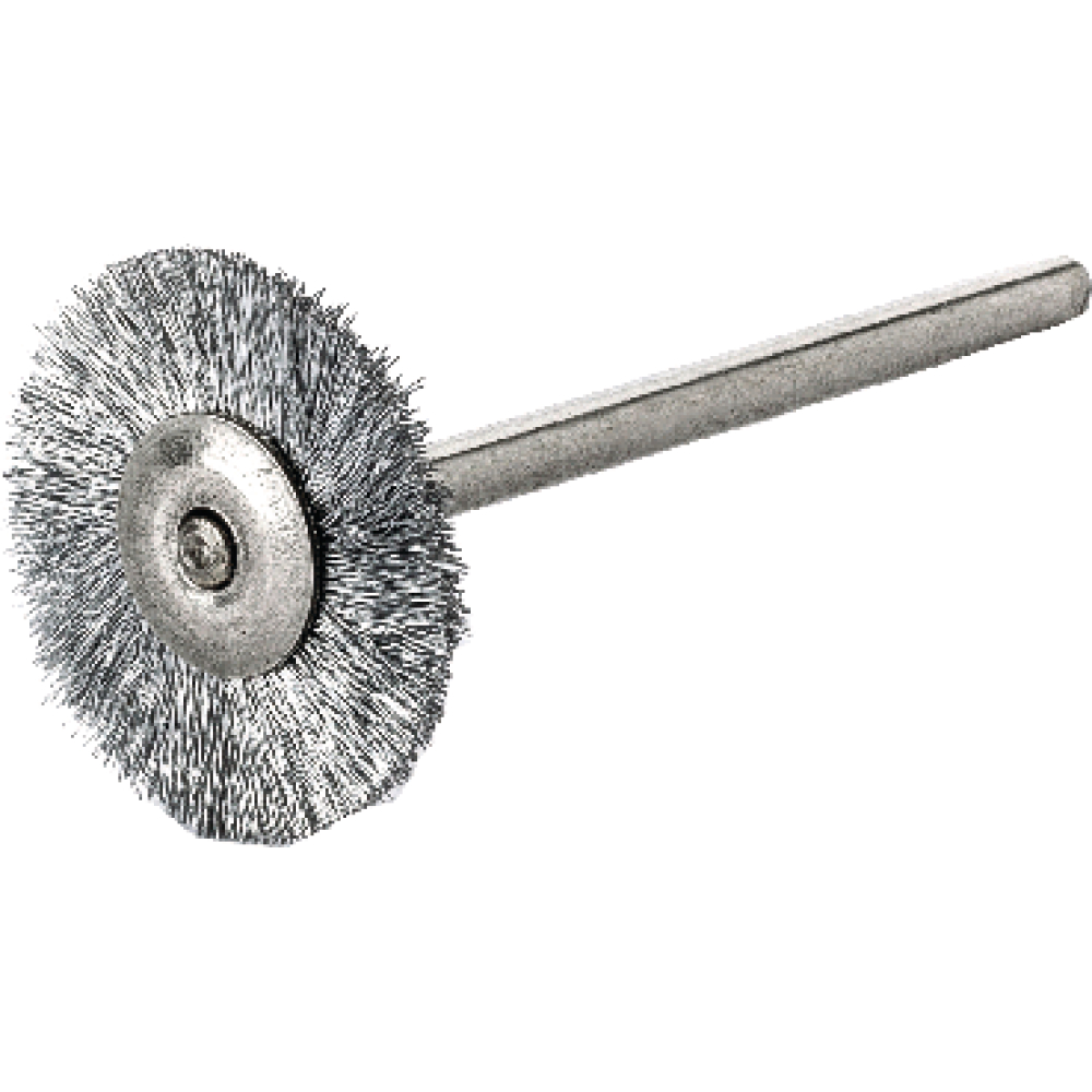 Lessmann Miniatur-Rundbürste Edelstahl V2A gewellt 19x0,1mm