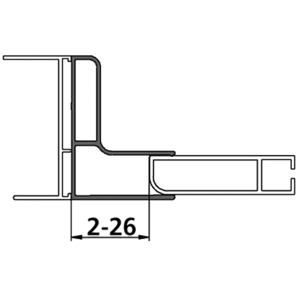 Profil ZDKP KSF N21851 Kombinationsprofil silber