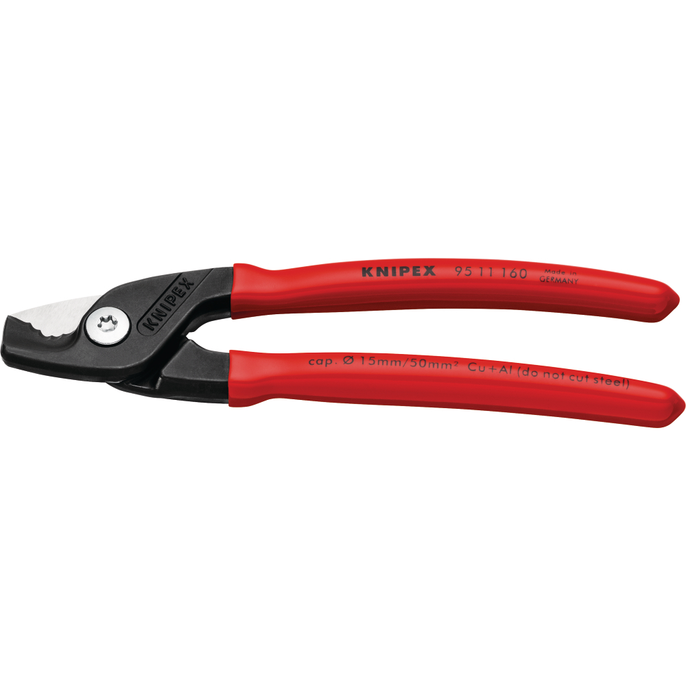 Kabelschere mit Kunststoff-Griffen 160mm schlanke Kopfform