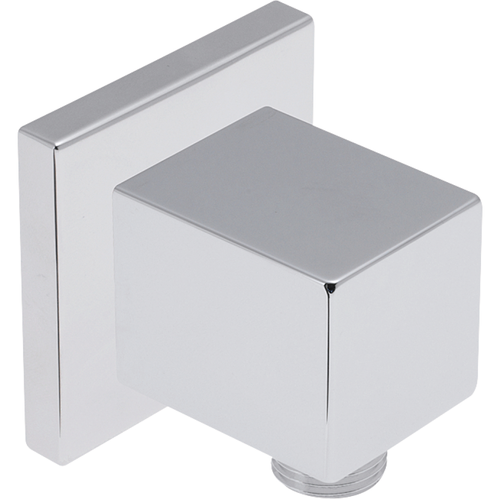 Wandanschlußbogen 1/2" eckig, chrom design