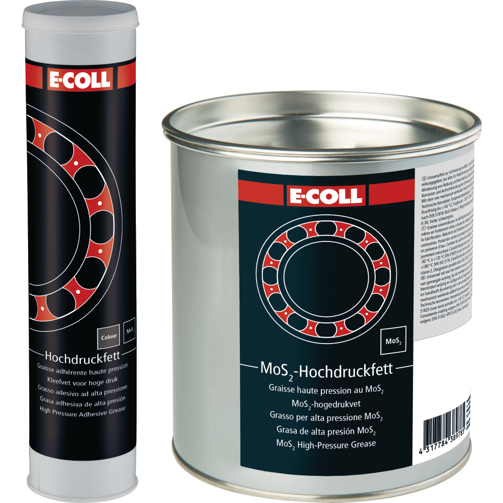 E-COLL MoS2-Hochdruck-Haftfett 400g schwarz/grau