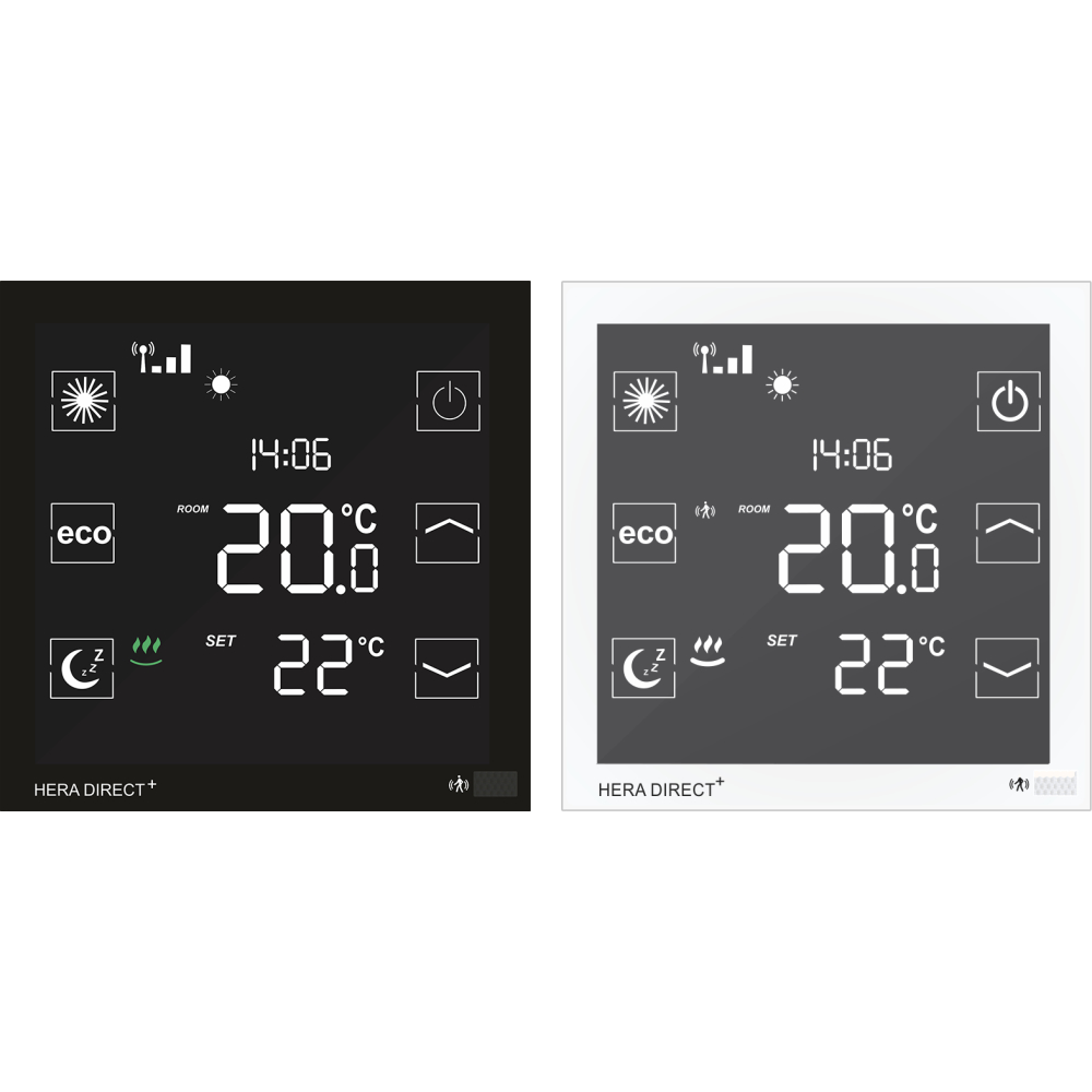 Hera Direct+ Raumthermostat 230 V schwarz, für Fan-Coils