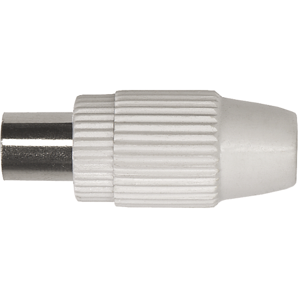 IEC-Koax-Stecker Kunst- stoff weiß CKS 1-00