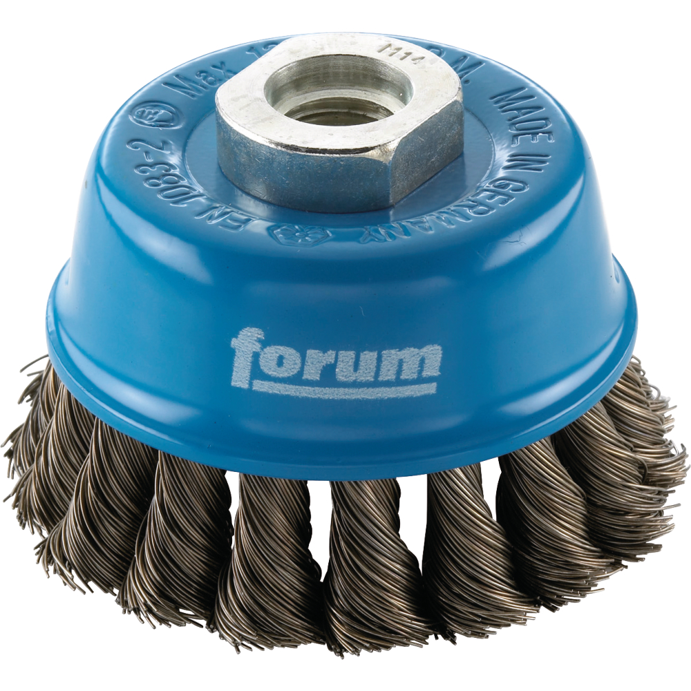 FORUM Topfbürste Stahld. M14 100x0,80mm gezopft