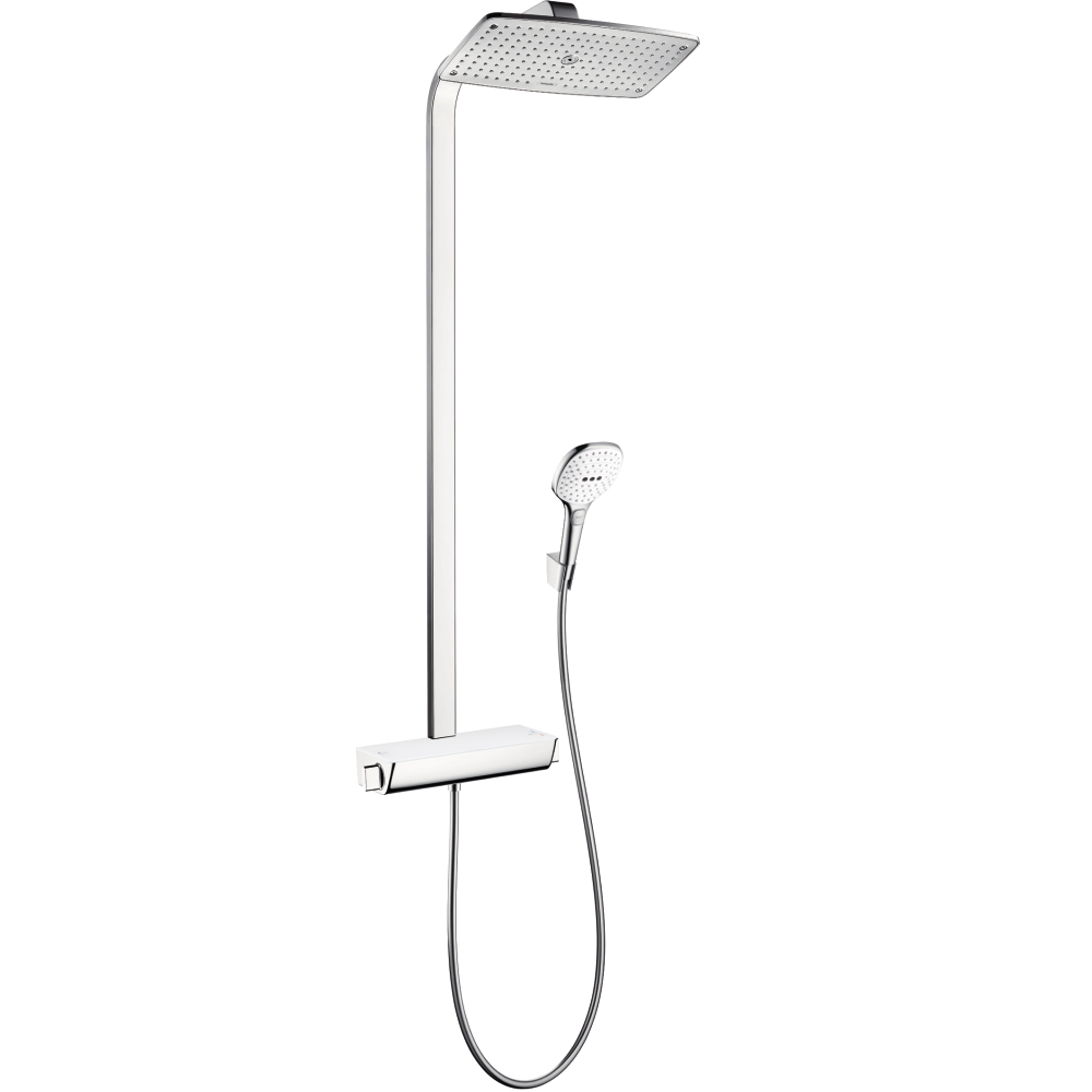 Duschsyst. Showerpipe Raindance E 360 weiß/chr.