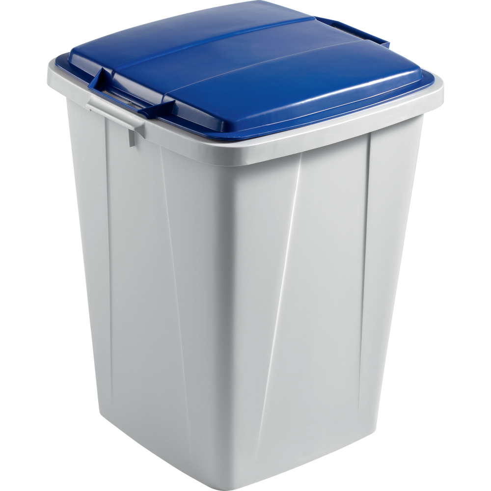 Wertstoffsammler 90l grauinkl. Deckel, blau