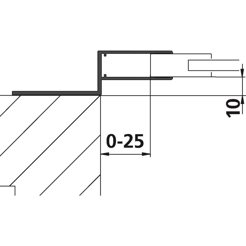 Profil ZDWW PRO N21851 Wandanschlußprofil silber