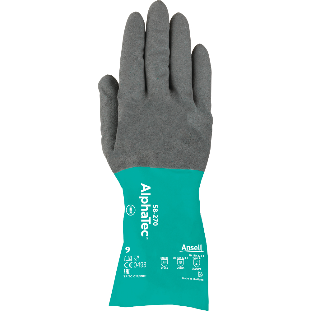 Ansell Chemikalienschutzhandschuh AlphaTec® 58-270 flaschengrün-grau
