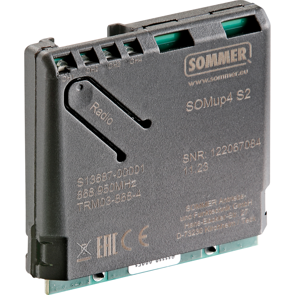 SOMup4 S2 Funkempfängermodul SOMMER 868,95 MHz NEUTRAL-Ausf. ML