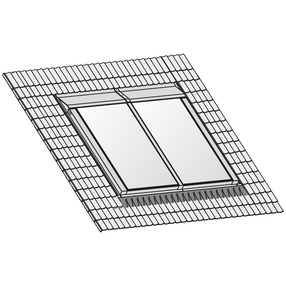 Indach-Montage-Set Falz-Ziegel Hochformat
