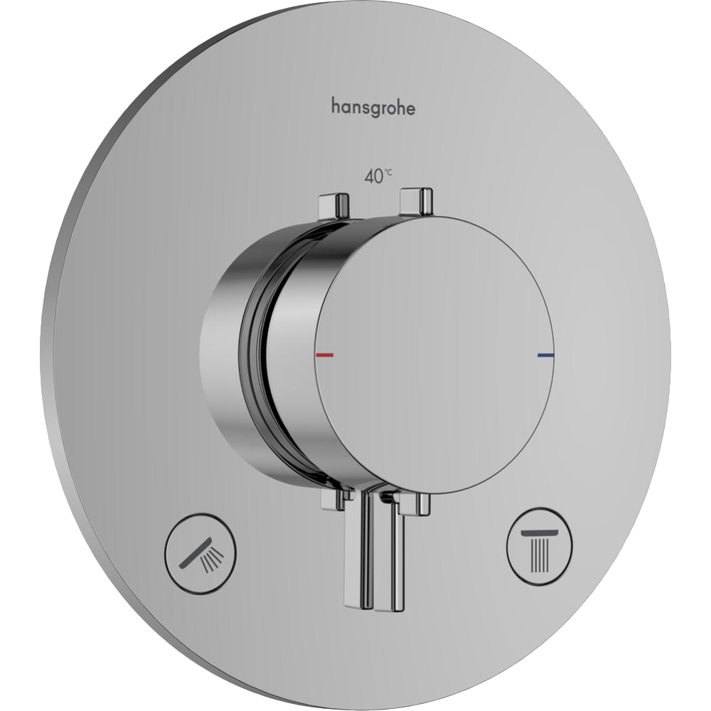 Hansgrohe Thermostat Ecostat Comfort S UP, für 2 Verbraucher, 24 l/min, chrom