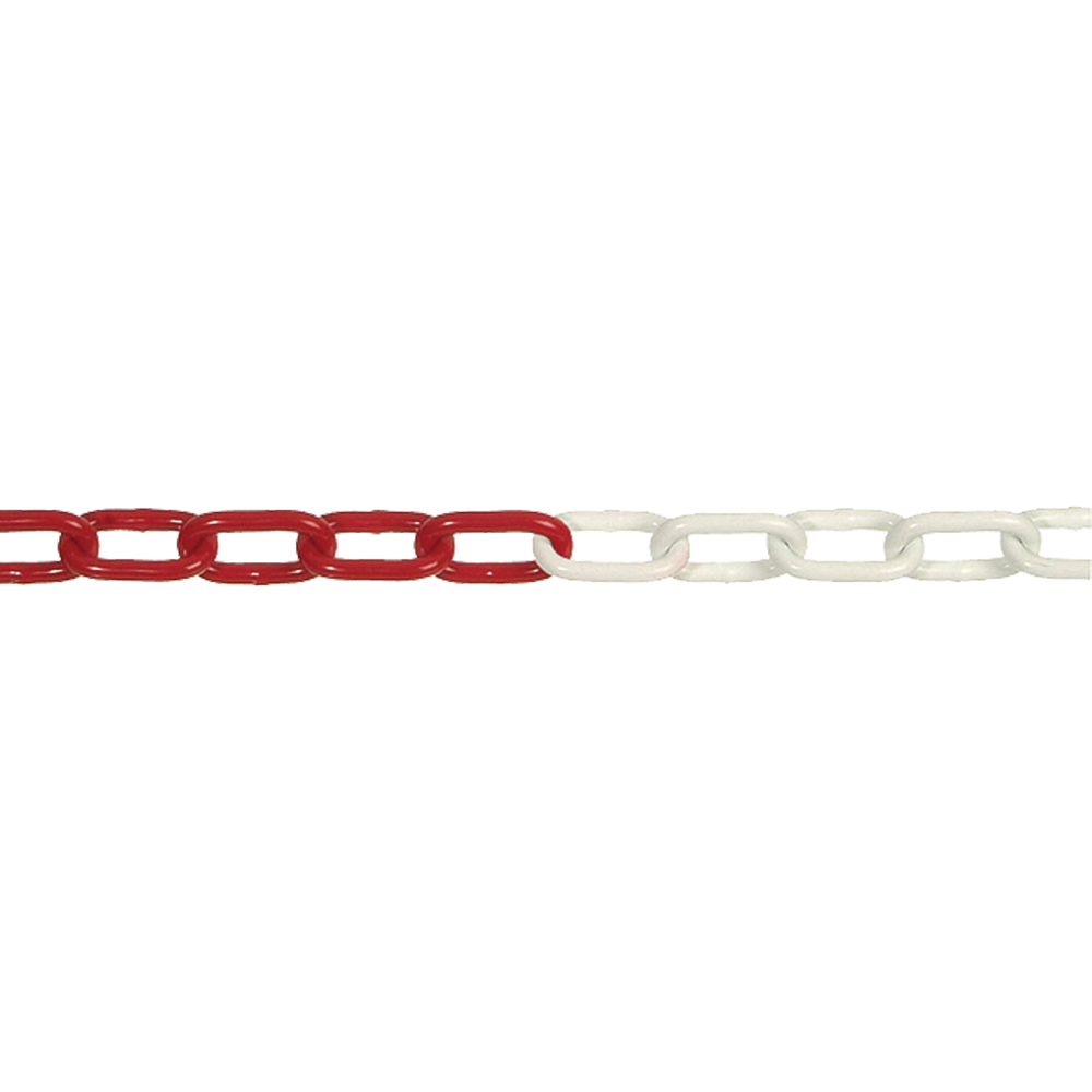 Absperrkette rot/weiß Stahl 6x42x24mm
