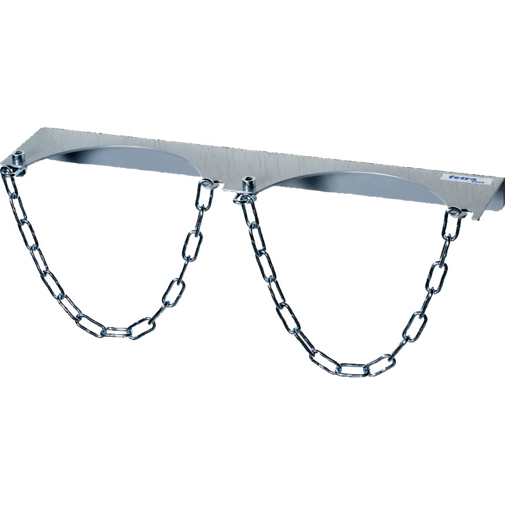 Stahlflaschen-Wandhalter 2x D230mm