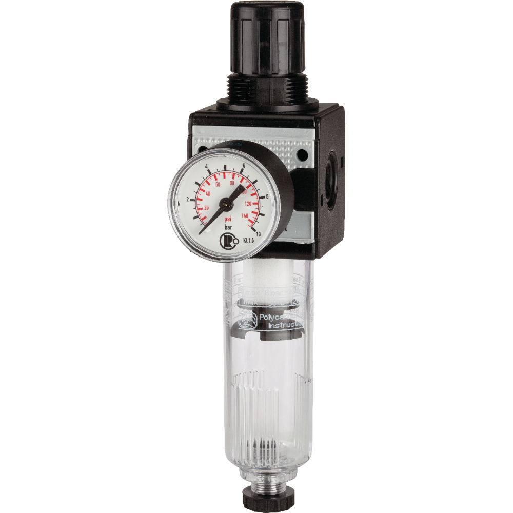 Filterregler multifix mit Manometer BG1 0,5-10bar G3/8" RIEGLER