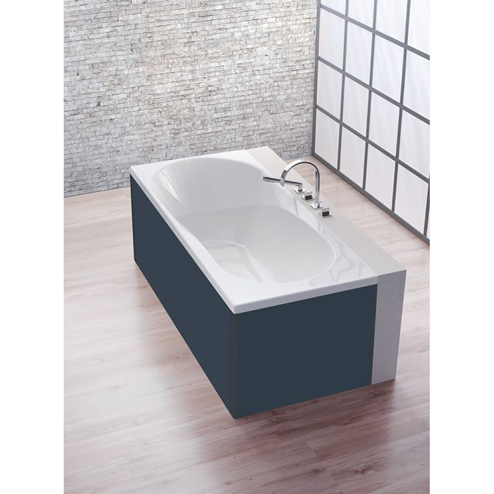 FORMAT Pro Glasverkleidung zu Duowanne 170x75cm, schiefer, f Vorw.