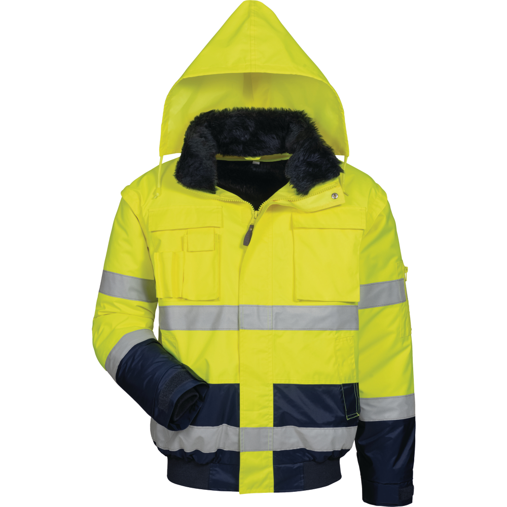 ELYSEE® Warnschutzpilotjacke SIEGFRIED fluoreszierend gelb/marine Gr.L