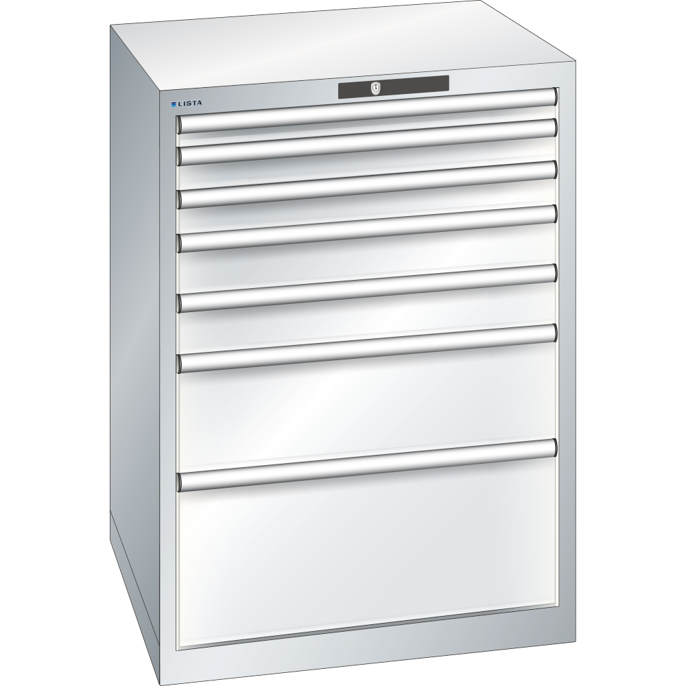 Schubladenschrank EDGE 36x36E 717x725x1000, 7 Schub., 75kg Typ D/F