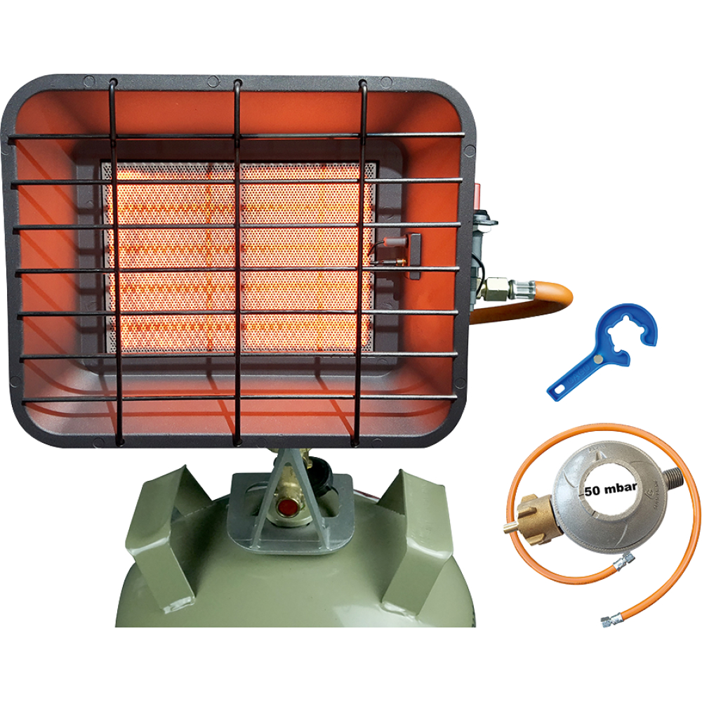 Infrarot-Gas-Heizstrahler 2,7-4,2kW Aufsteckstrahler BC4200PZ