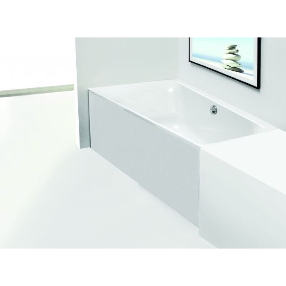 FORMAT Design Glasverkleidung zu Trapezw. 170x120cm, li, we, f Nische