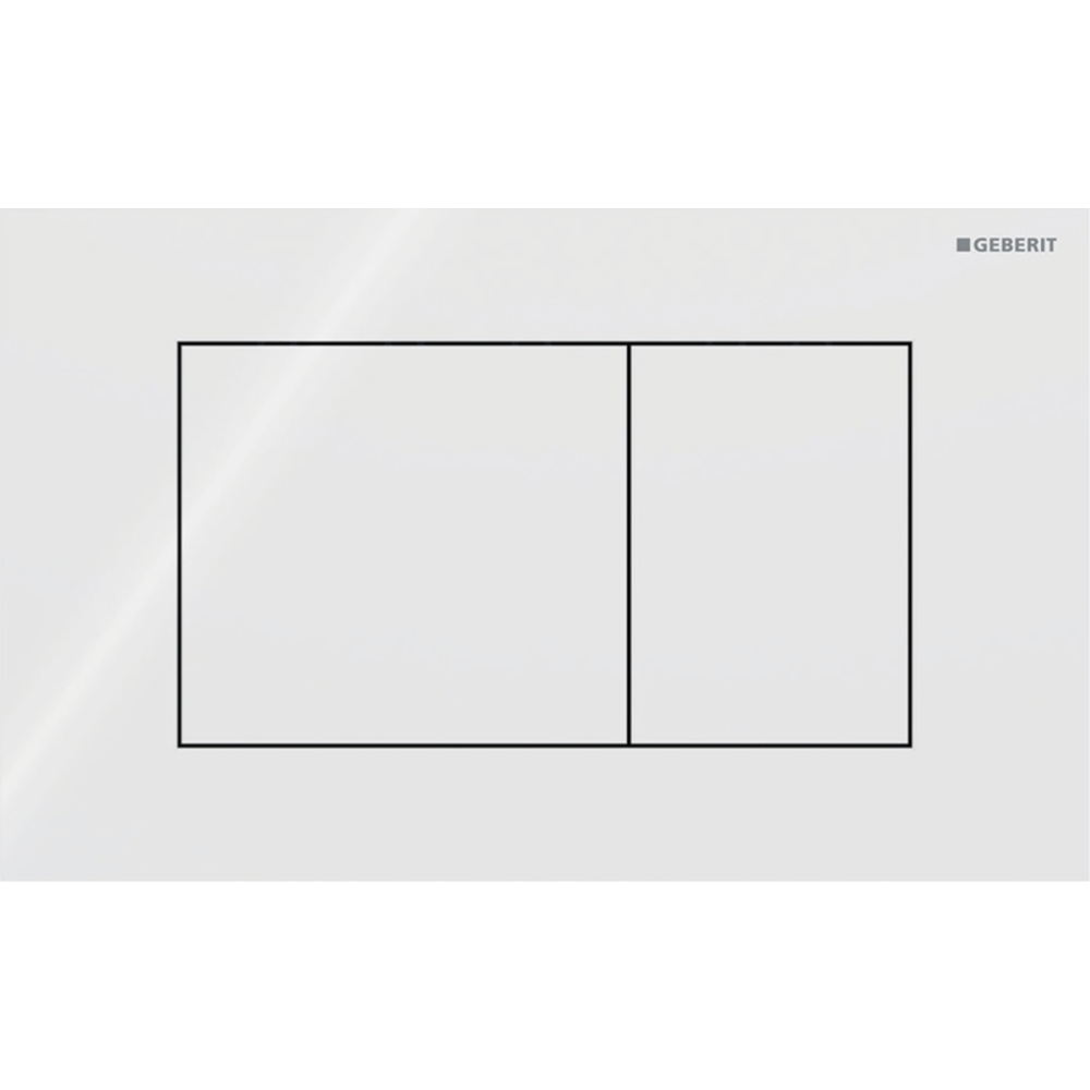 Geberit Betätigungsplatte Sigma40 Square schwarzchrom/gebürstet, 2-Mengen-