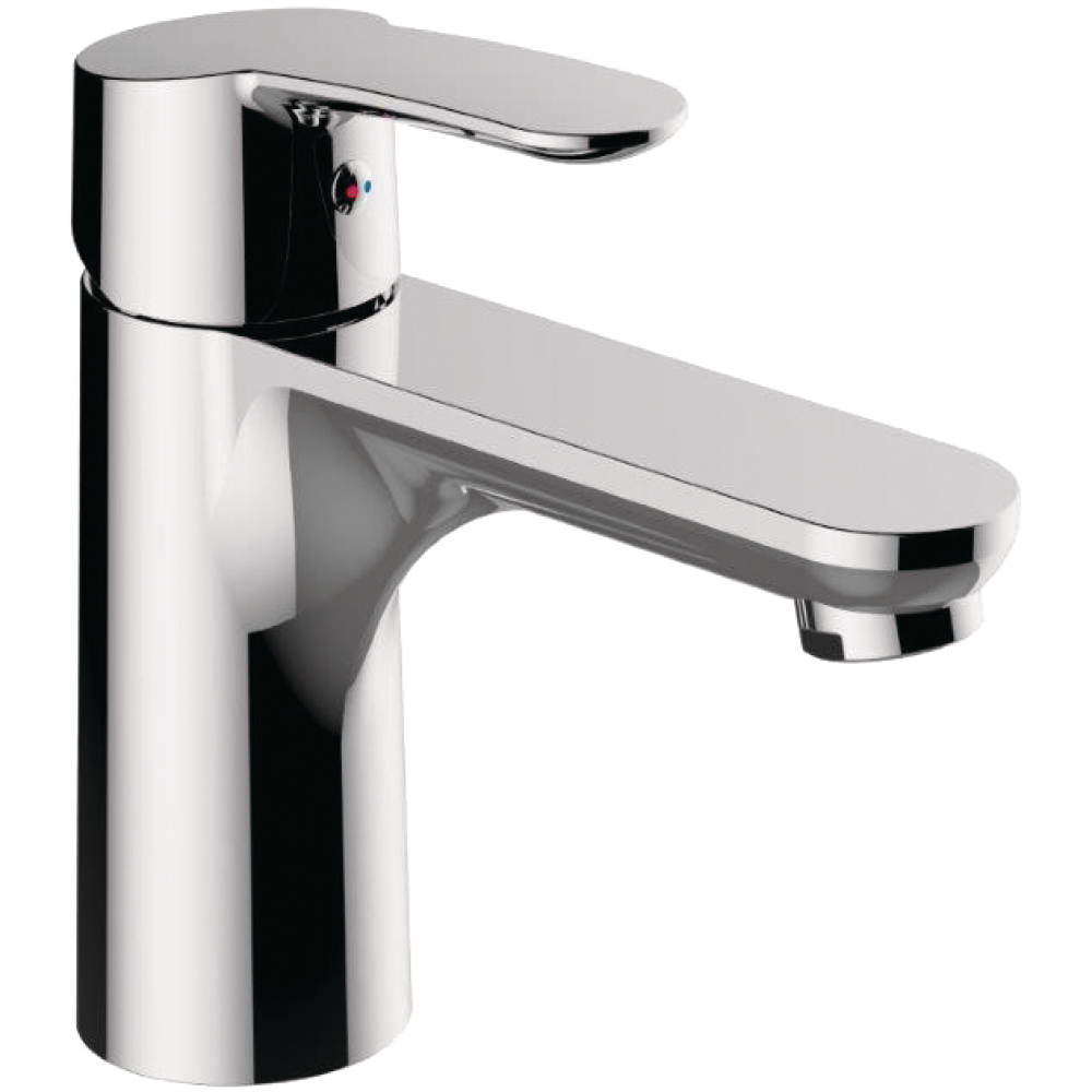 FORMAT Basic Waschtisch-Einhebelm. XL chrom, mit Metall-Ablaufgarnitur 11/4"