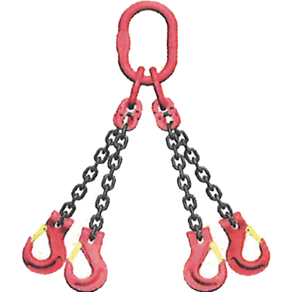 Krankette 8mm 4-Strang EN 818-4 Güteklasse 8 1m