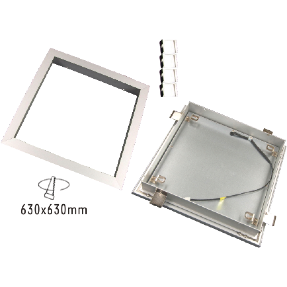 Einbaurahmen weiß für LED-Panel 622x622mm