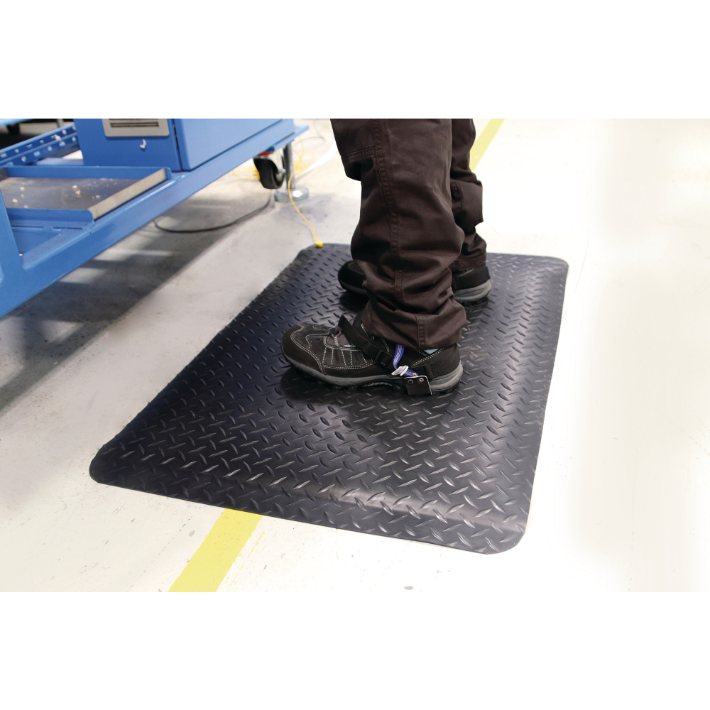 Anti-Ermüdungsmatte Deckplate Anti-Static B60xL90 cm schwarz