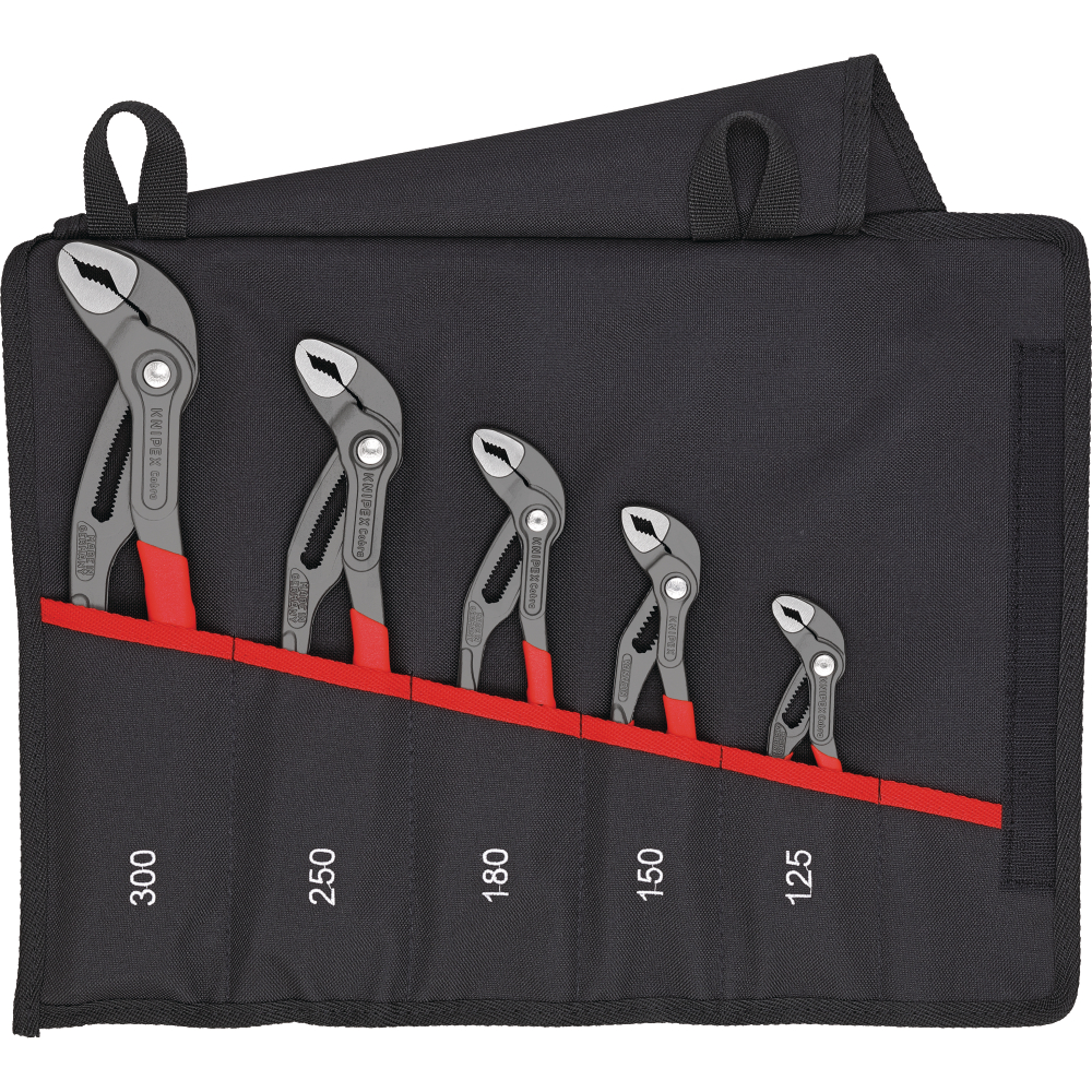 KNIPEX Wasserpumpenzangen-Set Cobra®-Set 5tlg. in Rolltasche