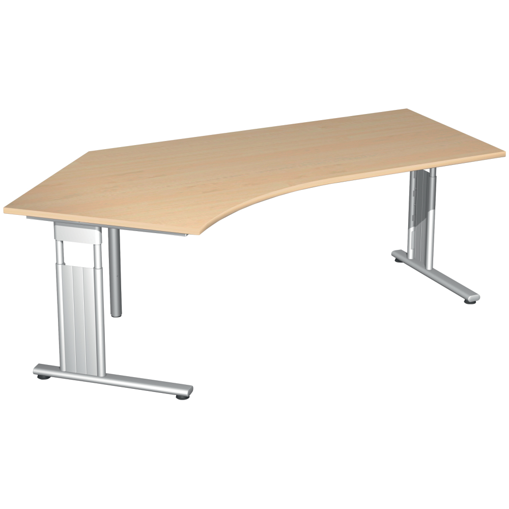 PC-Schreibtisch 135G l Ah 2166x800/1130,680-820
