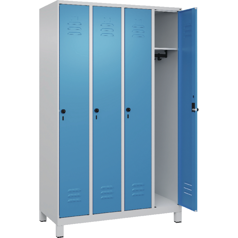 Garderobenschrank m.Füßen B1200xT500xH1950 Korpus RAL 7035