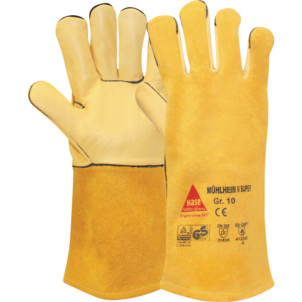 Hase Schweißerhandschuh Mülheim II Super gelb Gr.10