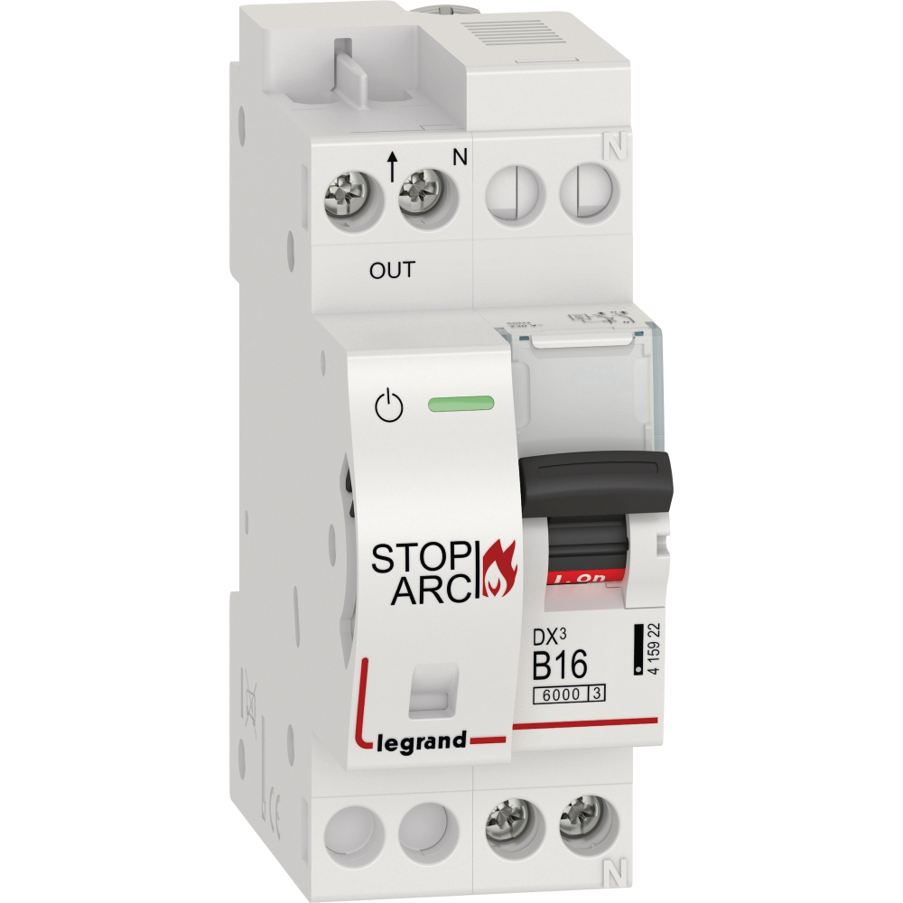 Brandschutzs. AFDD mit LS-B16 6KA 230VAC, 2TE