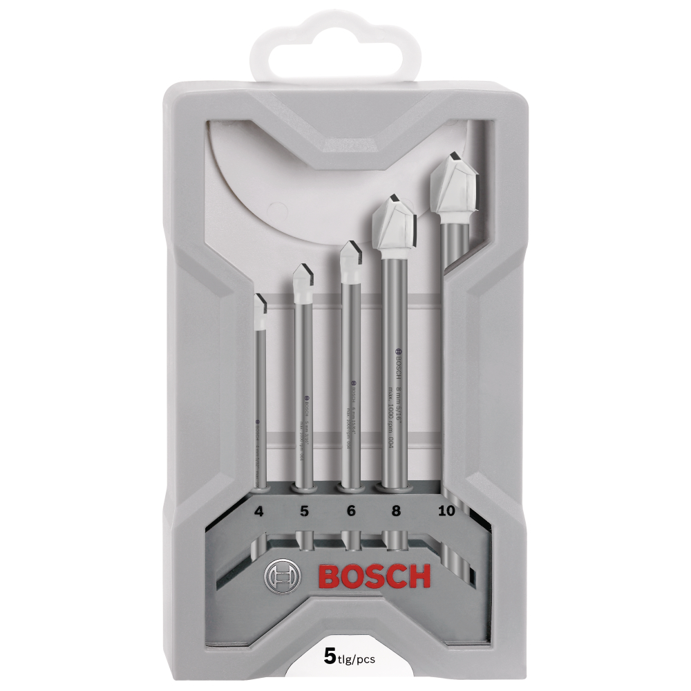 Bosch Fliesenbohrer Set CYL-9 Ceramic 4; 5; 6; 8; 10 mm, 5-tlg.