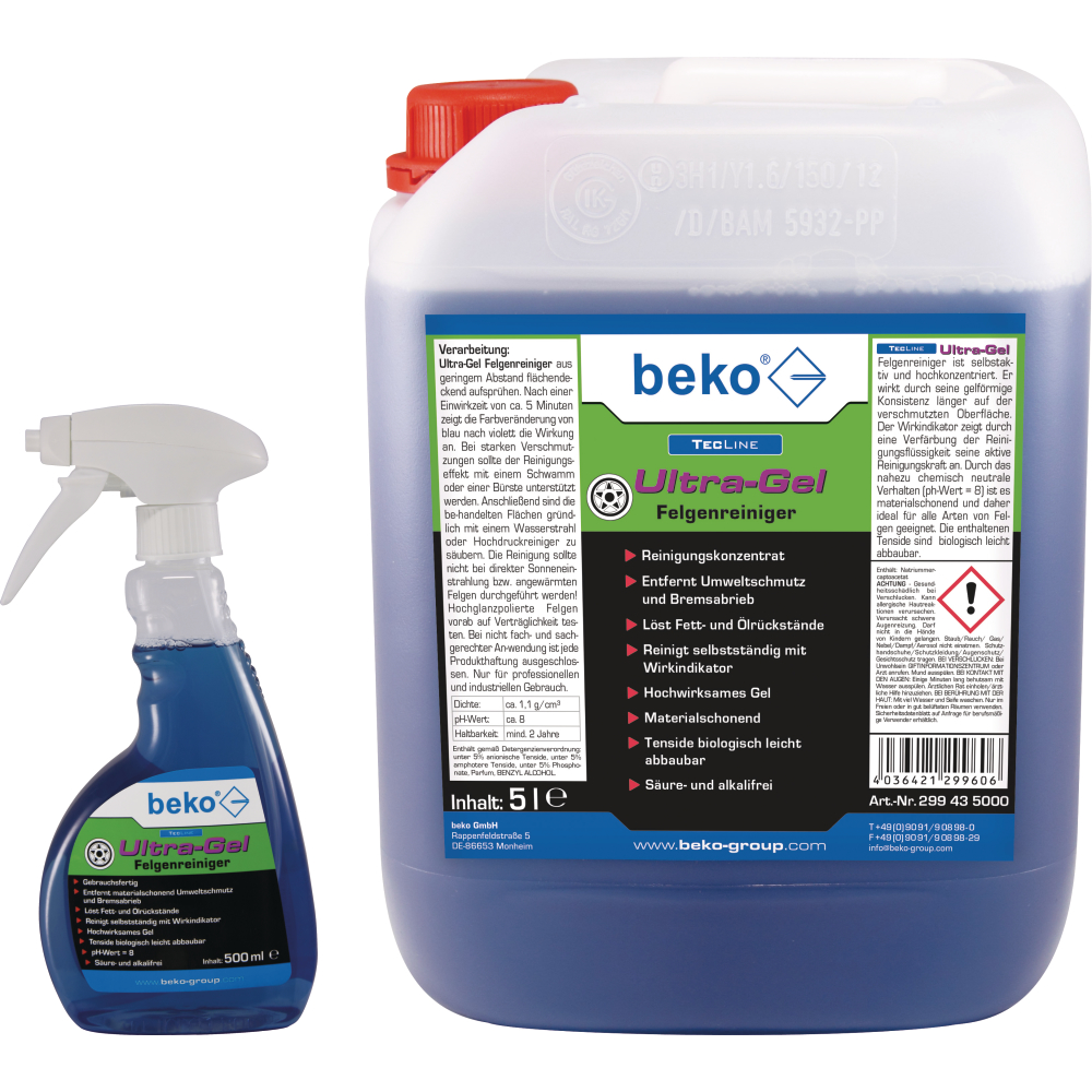 beko Felgenreiniger TecLine Ultra-Gel 5l Kanister