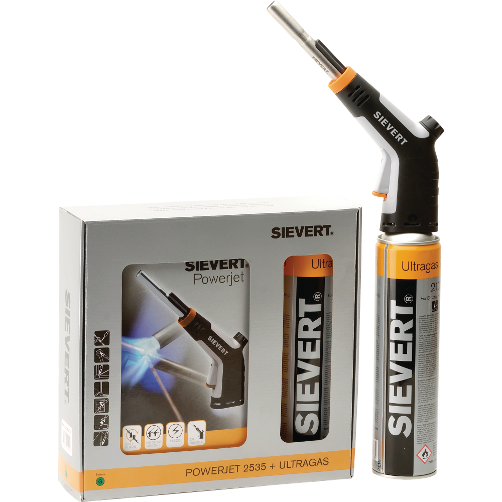 Sievert Lötlampe Power Jet 2535 Set mit Ultragas 2205