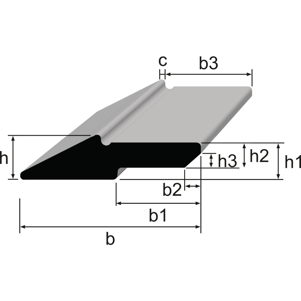 Schürfleiste 90x22mm rundkantig Material: E360 (1.0070/St 70-2)