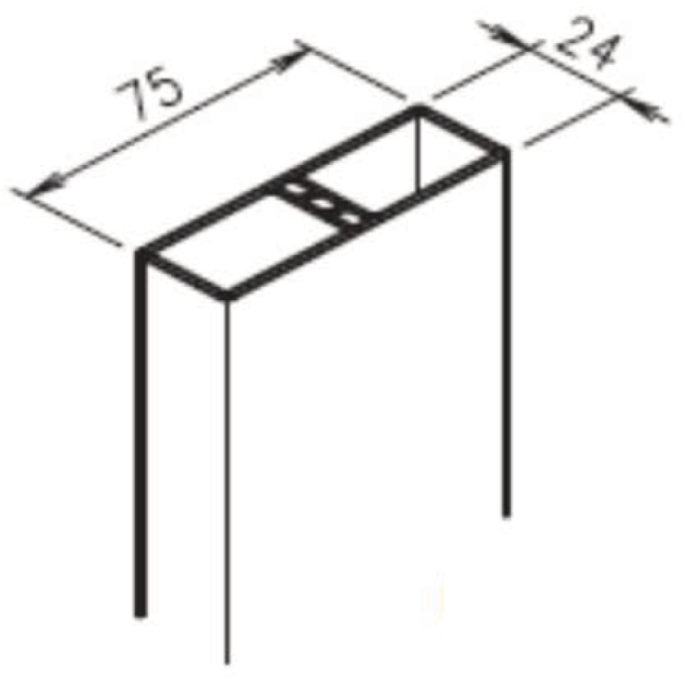 KömaTerra Zaunprofil PVC 75x24mm 2424 Mahagoni