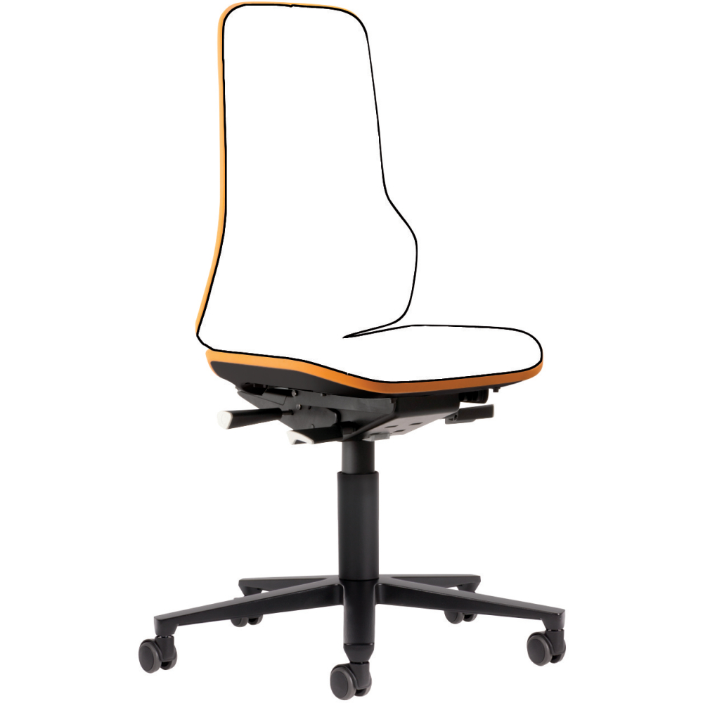 Stuhl NEON grün synchro mit Rollen