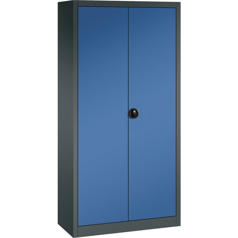 Flügeltürenschrank FORUM 4 Böden, 70kg Traglast H1950xB930xT400mm RAL 7016/5010