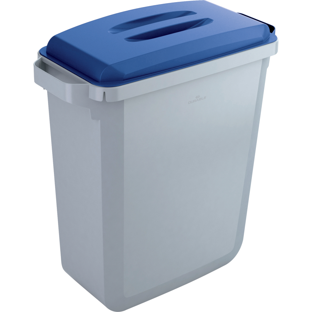 Wertstoffsammler 60l grau inkl. Deckel, blau