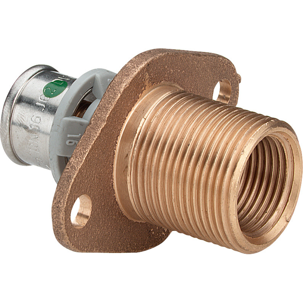 Viega Wanddurchführung mit SC Sanfix P 2132.3 in 16mm x Rp1/2 x 30mm Rotguss