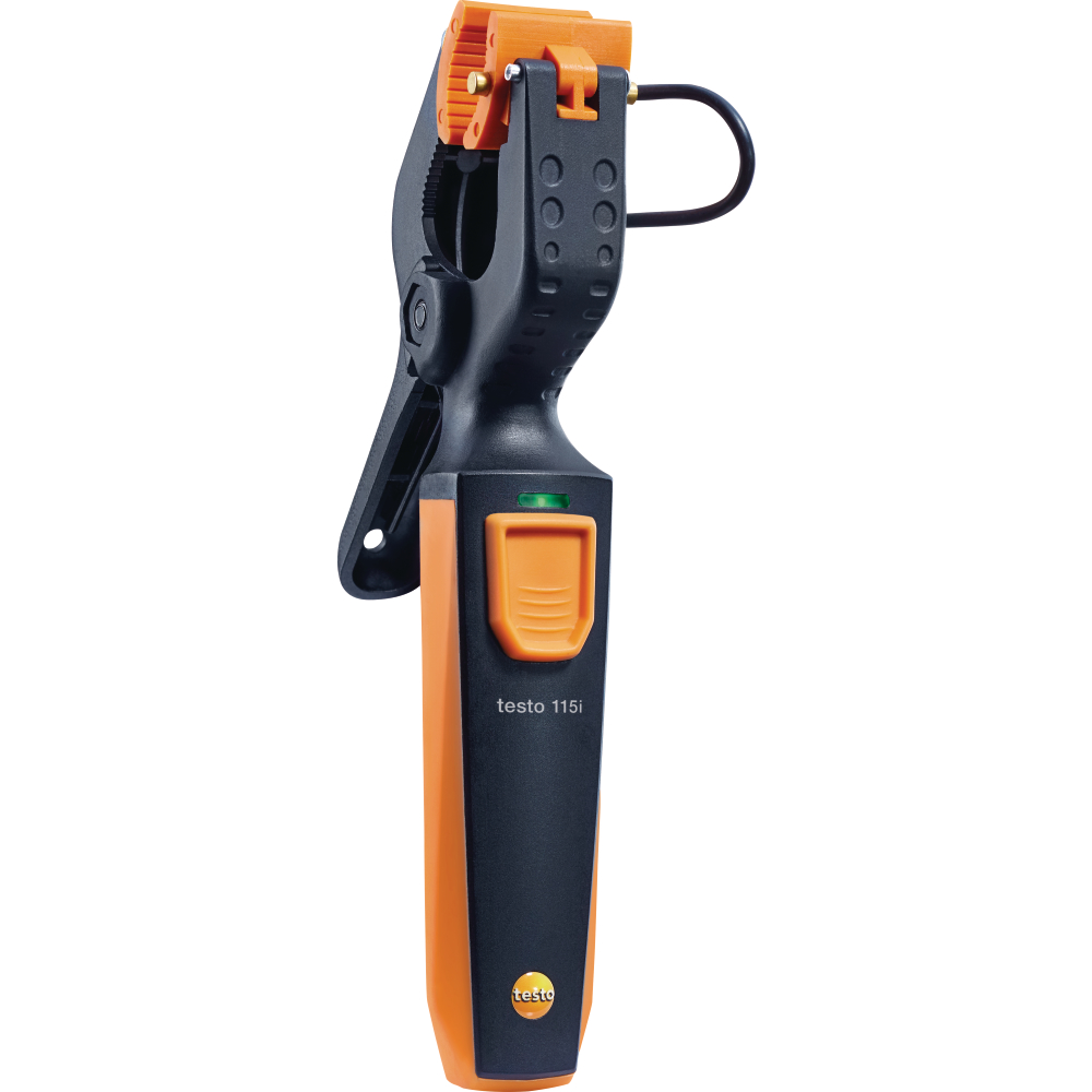 Zangenthermometer testo 115i mit Smartphone-Bedienung