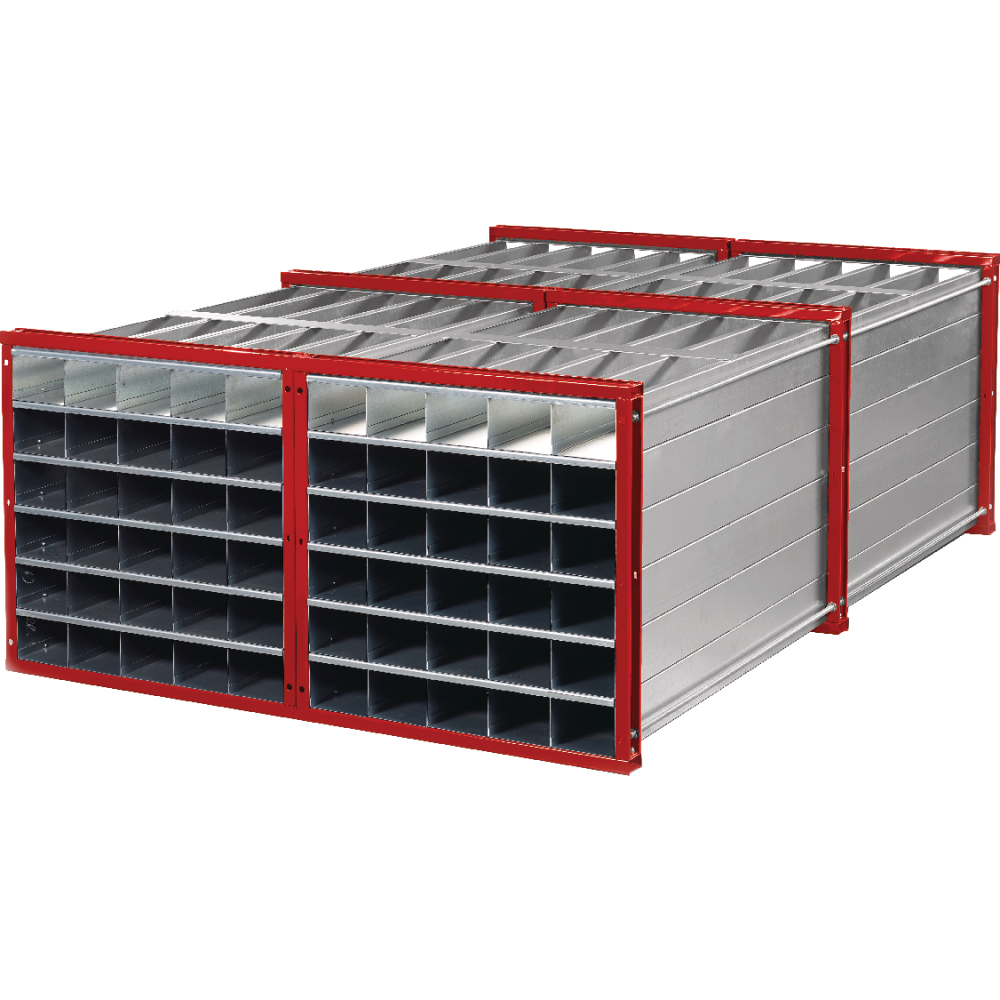 Wabenregal RWR-16/3 1000x1000x3000 16 Fächer RAL 3000