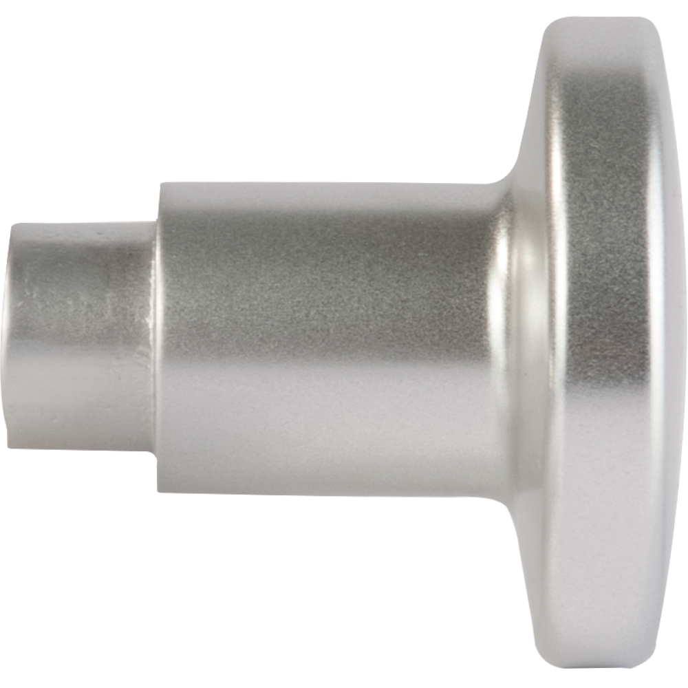 Knopfdrückerlochteil K7 Z Aluminium f. 8mm Vierkant F1 silberfarbig eloxiert