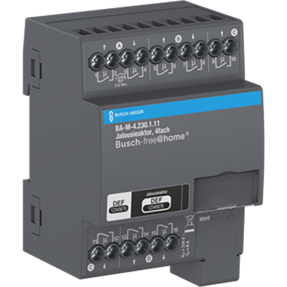 Jalousieaktor 4-fach 230 V REG für Busch-free@home®