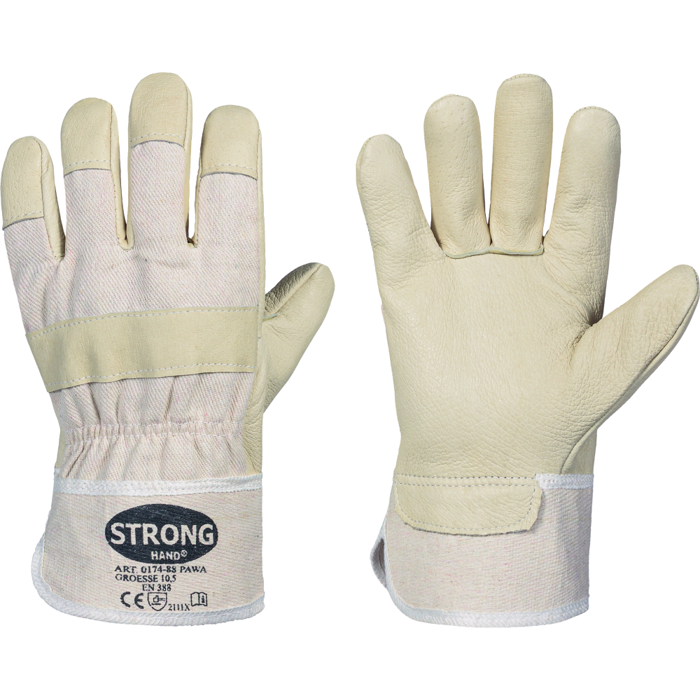 STRONGHAND® Schweinsleder-Handschuh 88 PAWA natur Gr.10